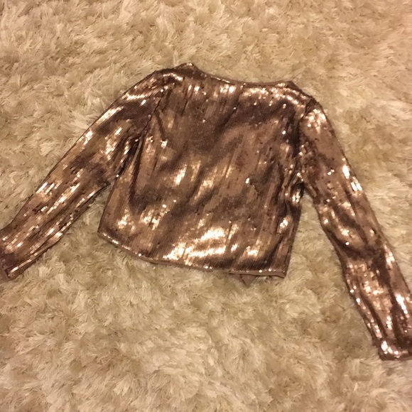 💫✨☁️ CROPPED COPPER SEQUIN JACKET ☁️ 🌙🌌 - Picture 6 of 6